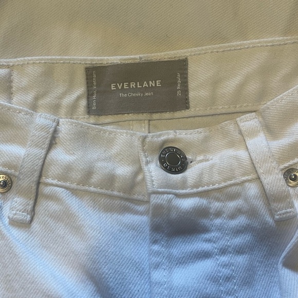 Everlane Womens Cotton High Rise The Cheeky Straight Leg Jean Size 25 White - Picture 5 of 6